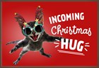 Kerstkaart chocolade Incoming Christmas hug